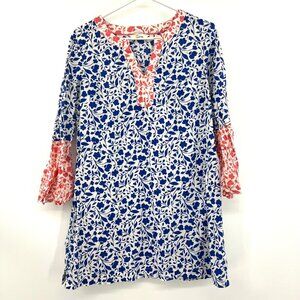 Boden Jodie Floral Print Kaftan Tunic Top Women's 8 R